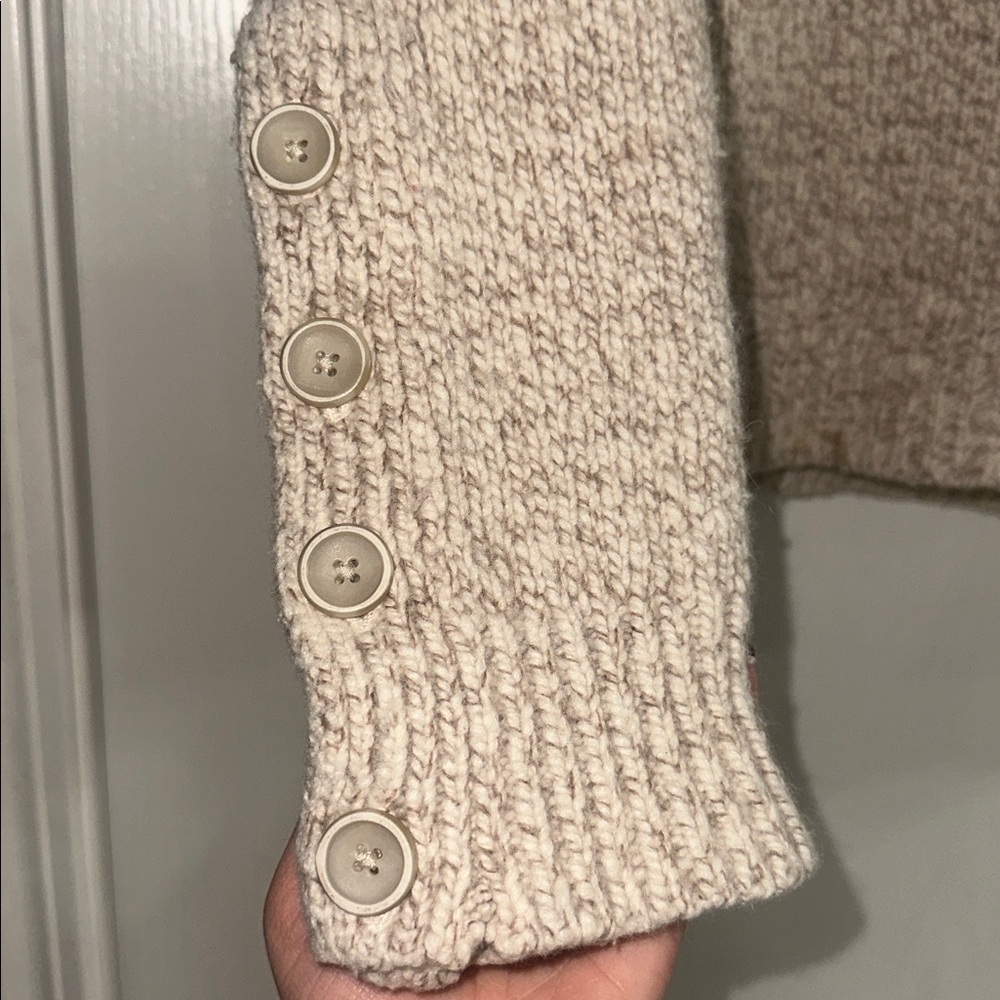 Banana Republic Heritage Wool Taupe Cowl Neck Sweater - Picture 4 of 10